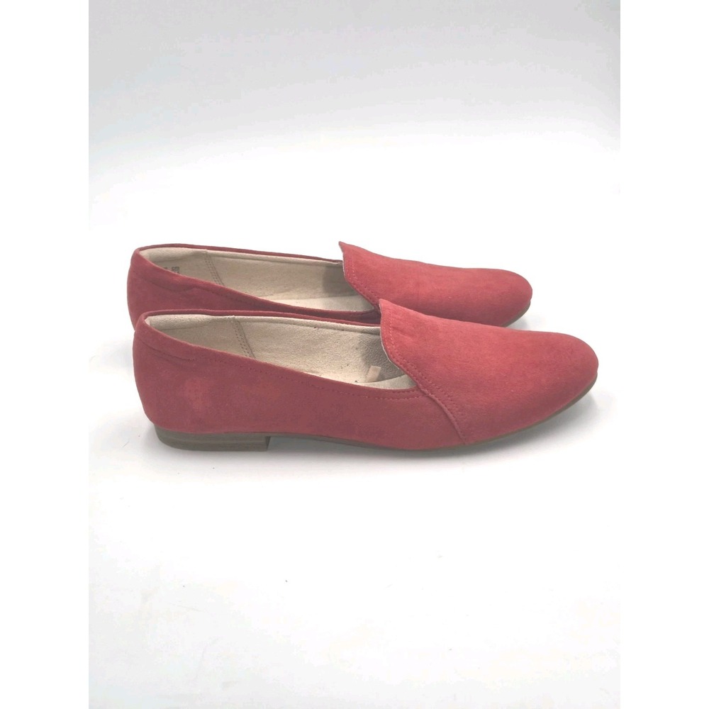 Soul Naturalizer Shoes Womens 7.5 Ashley Loafers Flats Red Faux Leather Classic